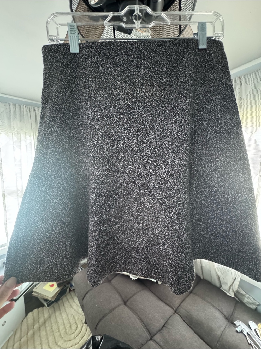 LOFT Sparkle A-Line Skirt in Black